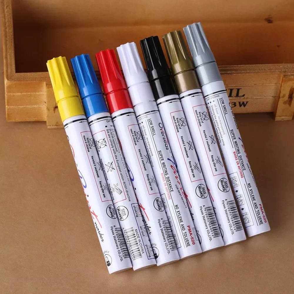 7 colors Universal Car Tyre Tire Tread Rubber Metal Graffiti Oily Marker Pen Waterproof Permanent Paint Marker Pen 
7 colors Universal Car Tyre Tire Tread Rubber Metal Graffiti Oily Marker Pen Waterproof Permanent Paint Marker Pen
