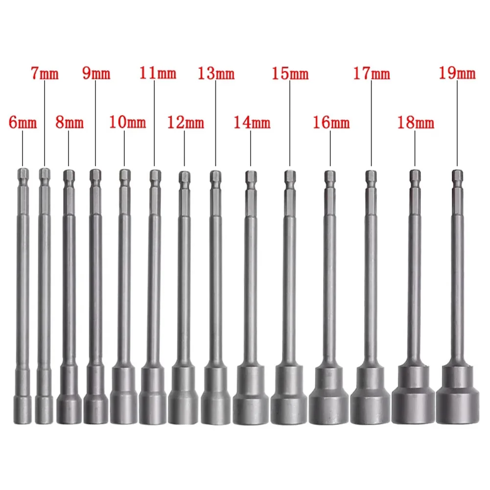 150mm Socket Wrench 6-19mm Hexagon Magnetic Nut Driver Drill Bit Extension Sleeve Car Machinery Home DIY Carpentry Hand Tool
150mm Socket Wrench 6-19mm Hexagon Magnetic Nut Driver Drill Bit Extension Sleeve Car Machinery Home DIY Carpentry Hand Tool