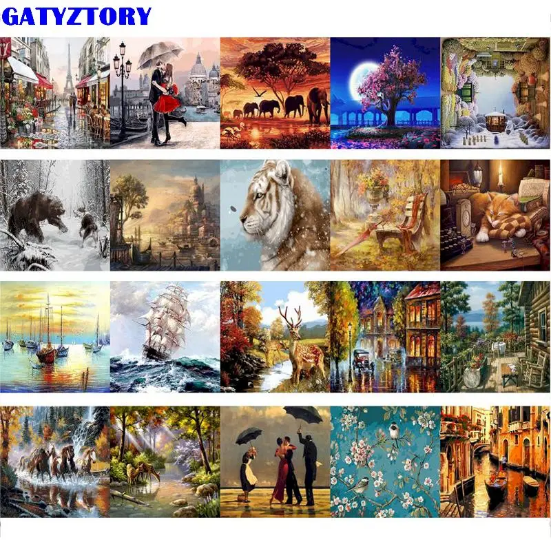 GATYZTORY Landscape Painting By Numbers Still Life Picture Birds Animals Drawing By Numbers For Adults Diy Canvas Painting Decor
GATYZTORY Landscape Painting By Numbers Still Life Picture Birds Animals Drawing By Numbers For Adults Diy Canvas Painting Decor