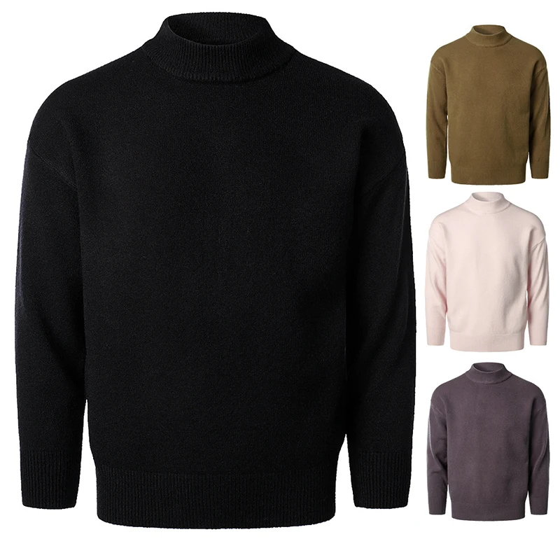 Men's Fashion Pullover Sweater Half-height Collar Solid Leisure Thickened Sweater Coat Spring Male Solid Color Sweater Cloth
Men's Fashion Pullover Sweater Half-height Collar Solid Leisure Thickened Sweater Coat Spring Male Solid Color Sweater Cloth