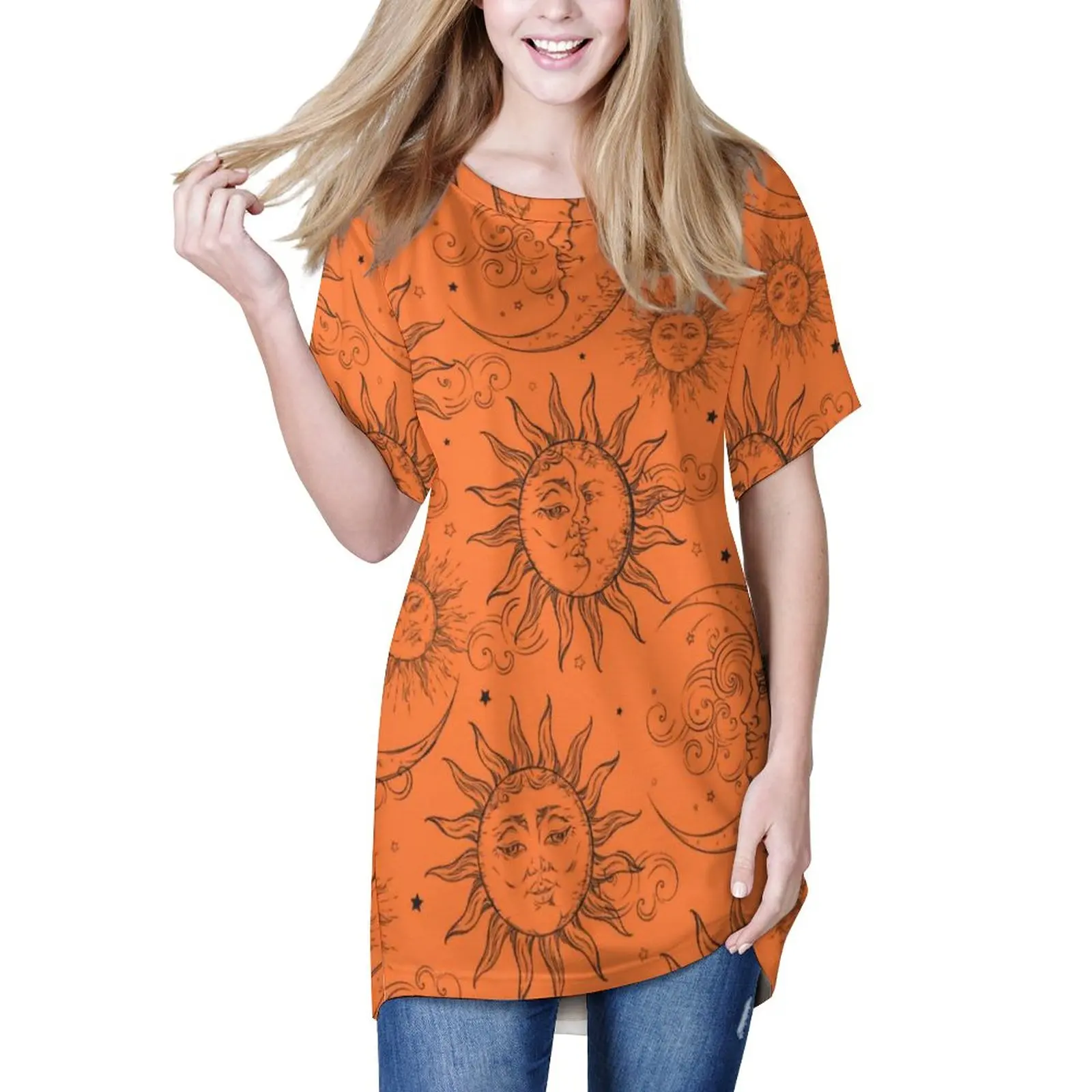 Винтажная футболка с изображением Солнца и Луны и звезд, оранжевые Волшебные кавайные длинные футболки, классические футболки с коротким р...
Винтажная футболка с изображением Солнца и Луны и звезд, оранжевые Волшебные кавайные длинные футболки, классические футболки с коротким р...