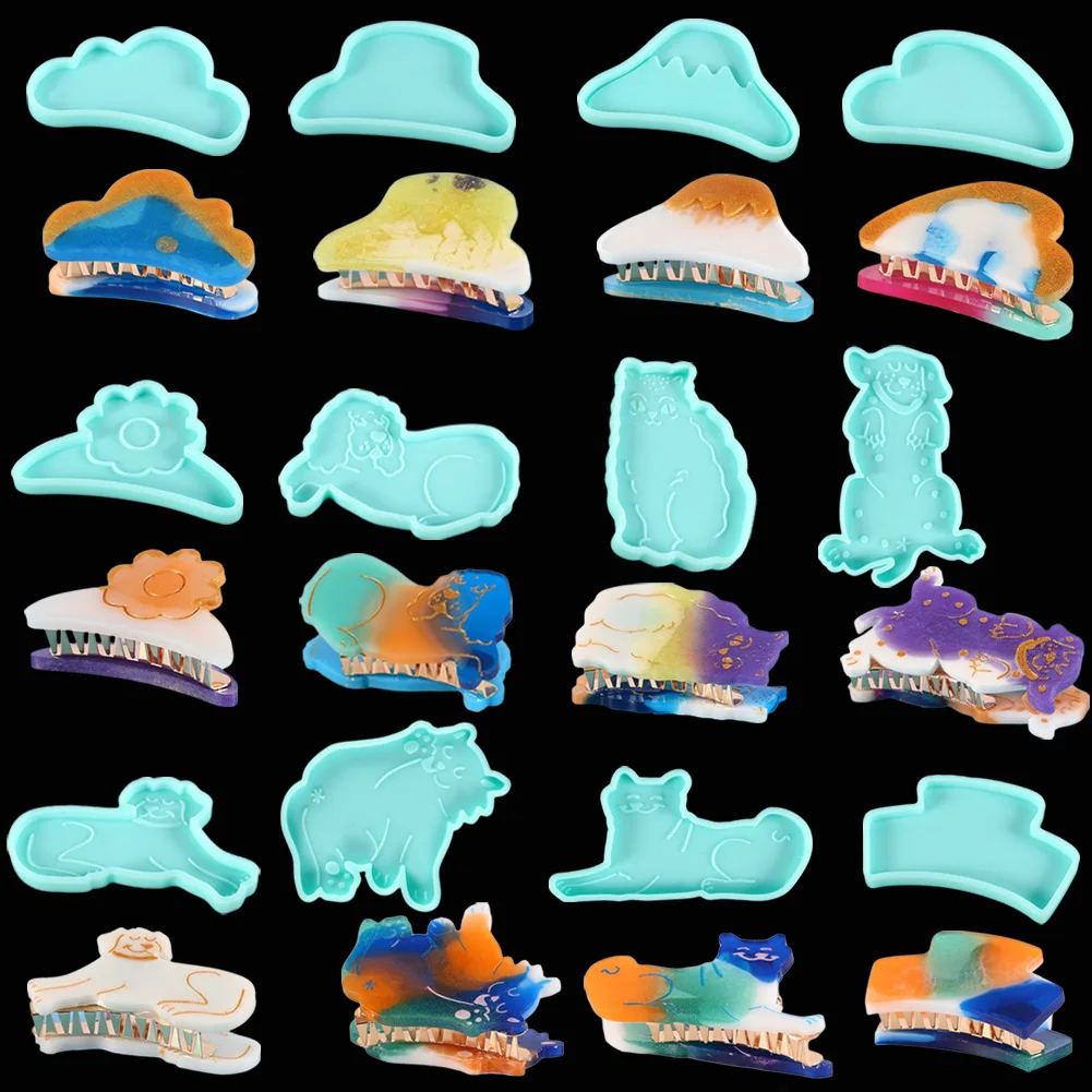 Cloud Animal Flower Hairpin Grab Mirror Shark Hairpin Mold DIY Silicone Resin Epoxy Hairpin Mold Creative Jewelry
Cloud Animal Flower Hairpin Grab Mirror Shark Hairpin Mold DIY Silicone Resin Epoxy Hairpin Mold Creative Jewelry