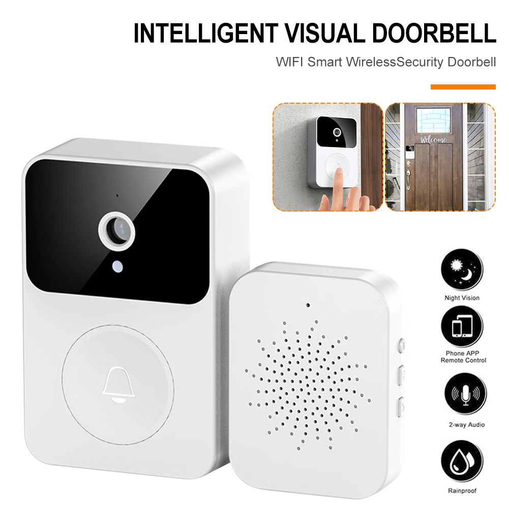 Outdoor Wireless WiFi Doorbel Camera Smart Home Security Door Bell Night Vision Video Intercom Voice Change Security Camera
Outdoor Wireless WiFi Doorbel Camera Smart Home Security Door Bell Night Vision Video Intercom Voice Change Security Camera