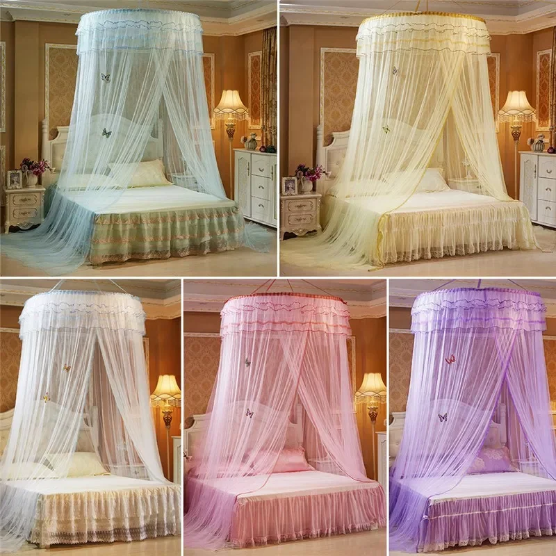 Luxury Romantic Hung Dome Mosquito Net Princess Students Insect Bed Canopy Netting Lace Round Mosquito Nets Curtain Bedding U3 
Luxury Romantic Hung Dome Mosquito Net Princess Students Insect Bed Canopy Netting Lace Round Mosquito Nets Curtain Bedding U3