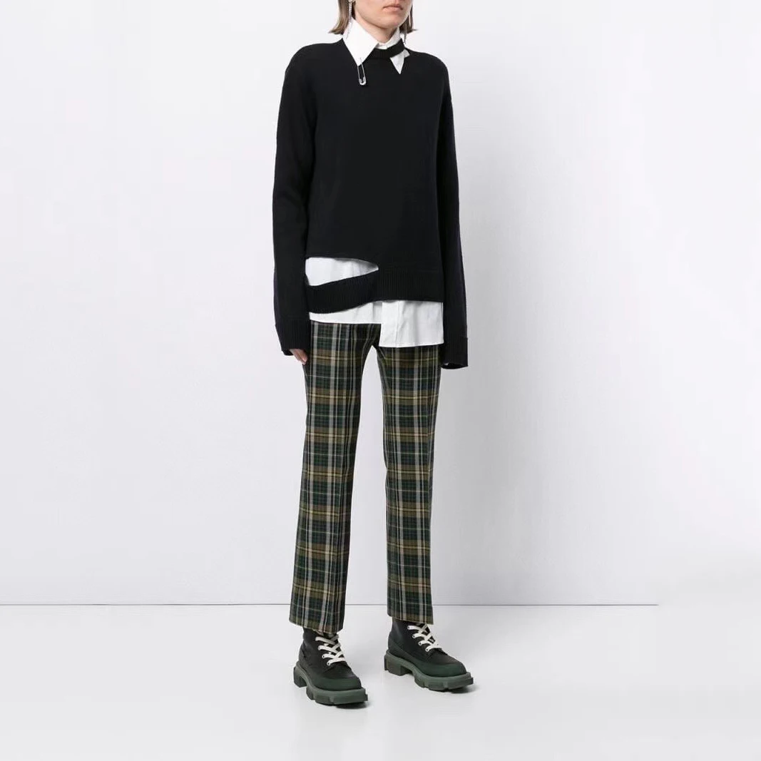 Autumn and winter new products removable fake two-piece black and white contrast color stitching shirt wool blend pullover women
Autumn and winter new products removable fake two-piece black and white contrast color stitching shirt wool blend pullover women