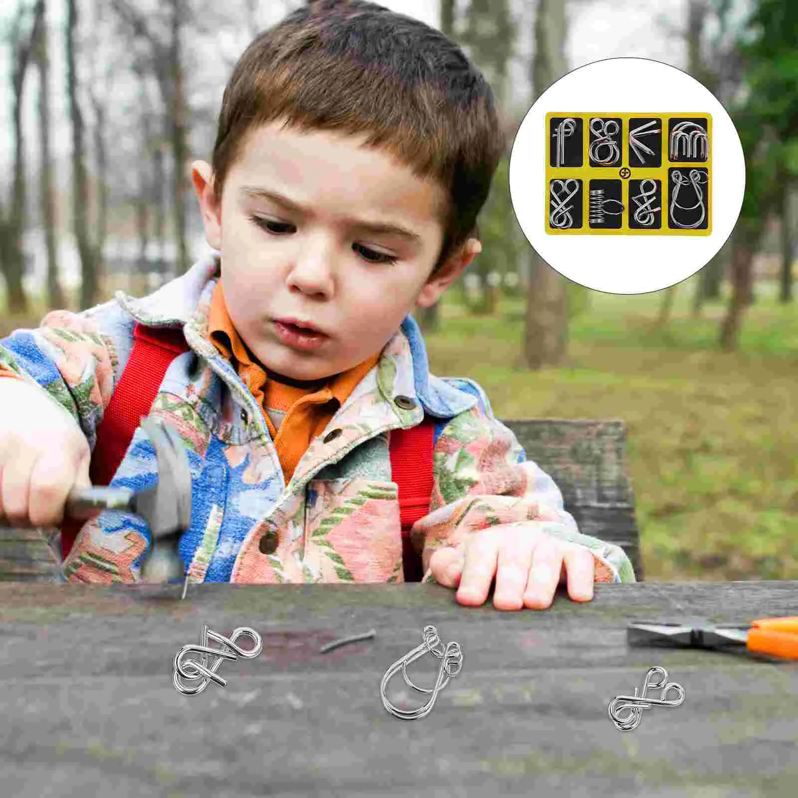 2 Sets IQ Puzzle Set Interlock Game Ring Intelligence Puzzles Unlock Game Ring Brain Teaser Puzzle Ring Puzzle for Children Teen
2 Sets IQ Puzzle Set Interlock Game Ring Intelligence Puzzles Unlock Game Ring Brain Teaser Puzzle Ring Puzzle for Children Teen