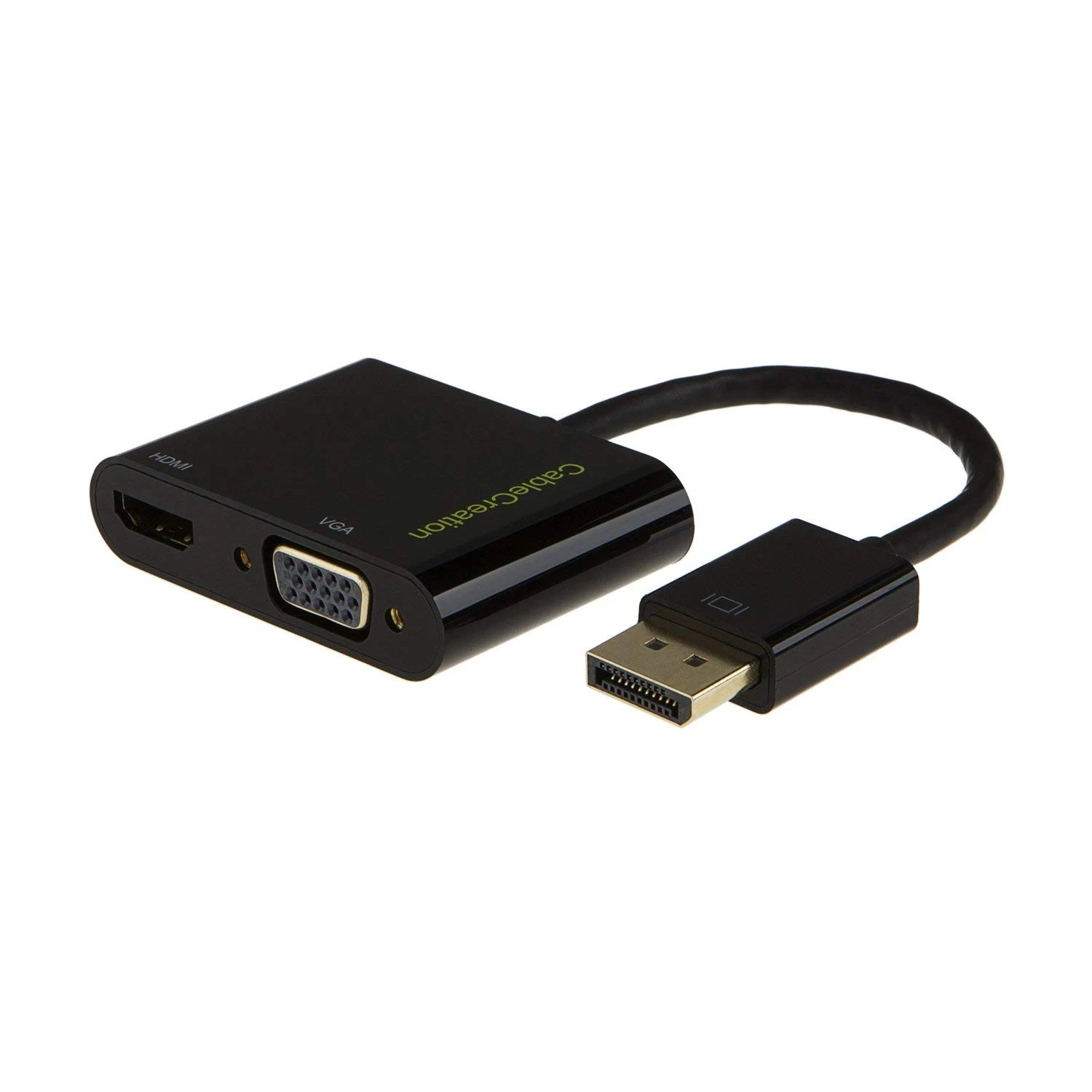 DP to HDMI VGA Adapter, 2-in-1 (Two-in-One) DisplayPort to HDMI/VGA Converter Support 3D/4K via VGA, Surface Pro & More, Black
DP to HDMI VGA Adapter, 2-in-1 (Two-in-One) DisplayPort to HDMI/VGA Converter Support 3D/4K via VGA, Surface Pro & More, Black