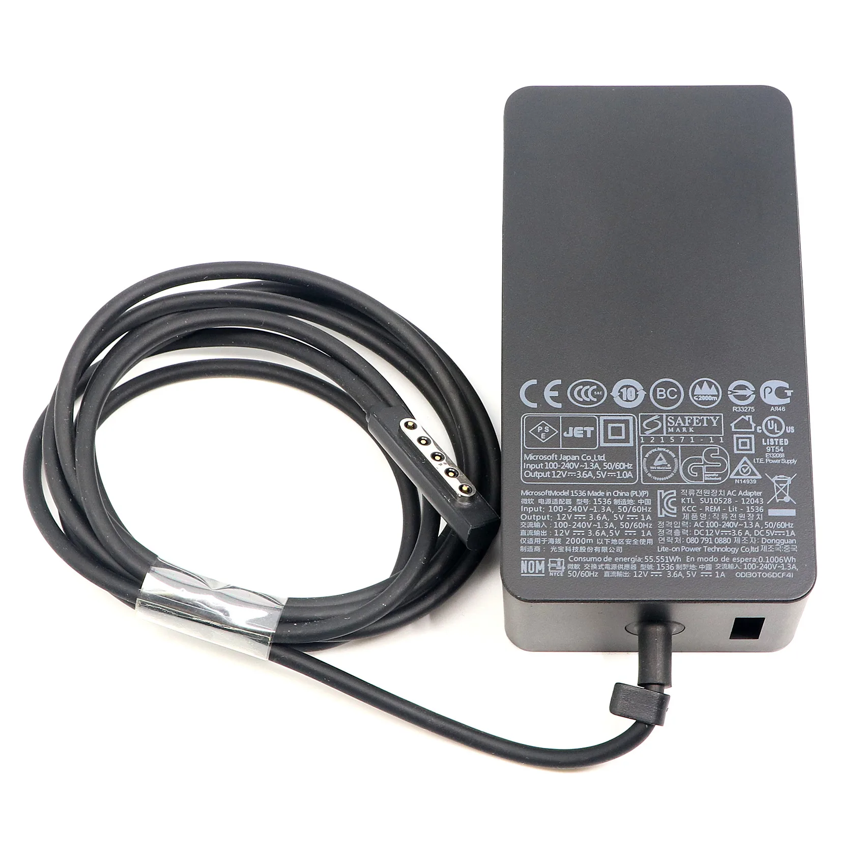 

12V 3.6A 45W Charger for Microsoft Surface Pro 1 pro 2 RT Windows 8 power adapter 1601 1536 1514 charger fast charge with 5V 1A