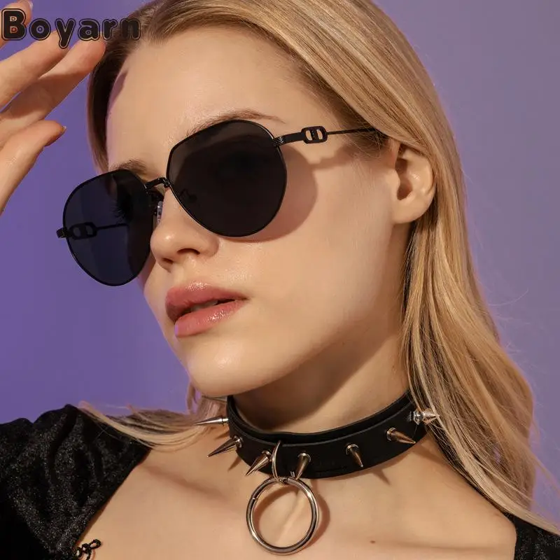 Boyarn Pilot Style Fashion Large Frame Sunglasses Steampunk Fashion Men's And Women's Metal Hollow Out Sunglasses Cross Bor
Boyarn Pilot Style Fashion Large Frame Sunglasses Steampunk Fashion Men's And Women's Metal Hollow Out Sunglasses Cross Bor