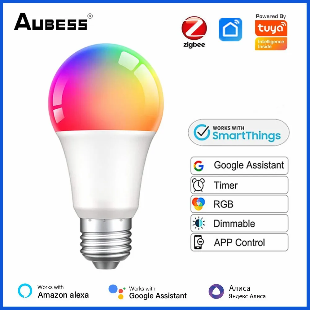Умсветильник Светодиодная лампа Tuya Zigbee, лампа с регулируемой яркостью, E27, RGB, функция таймера, поддержка Alexa Google Home
Умсветильник Светодиодная лампа Tuya Zigbee, лампа с регулируемой яркостью, E27, RGB, функция таймера, поддержка Alexa Google Home