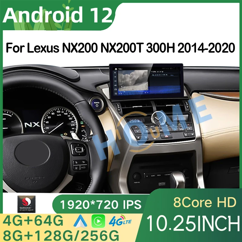 New Qualcomm Android 12 Car Radio CarPlay GPS Navigation For Lexus NX NX200 NX200T 300h Multimedia Player Autoradio Stereo 14-22
New Qualcomm Android 12 Car Radio CarPlay GPS Navigation For Lexus NX NX200 NX200T 300h Multimedia Player Autoradio Stereo 14-22
