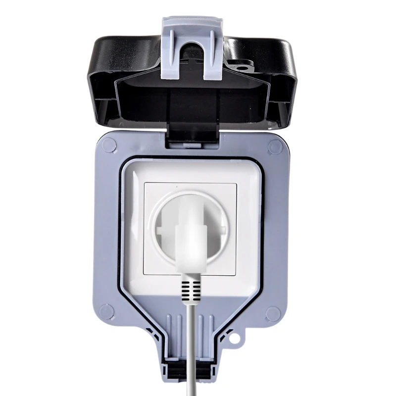 External Outdoor IP66 1 Slot Wall Socket Dustproof Surface-Mounted Protective Contact Weatherproof Adapter with Cover
External Outdoor IP66 1 Slot Wall Socket Dustproof Surface-Mounted Protective Contact Weatherproof Adapter with Cover