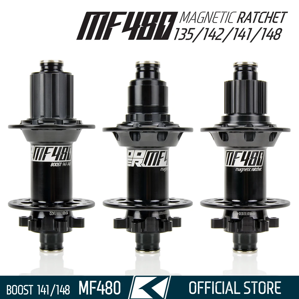 Koozer MF480 Boost Magnetic Ratchet Rear Heavy XC E-bike MTB Bicycle Hub 5x141 QR 12x148mm TA 32H Hole 6 Bolts HG XD MS 11S 12S
Koozer MF480 Boost Magnetic Ratchet Rear Heavy XC E-bike MTB Bicycle Hub 5x141 QR 12x148mm TA 32H Hole 6 Bolts HG XD MS 11S 12S