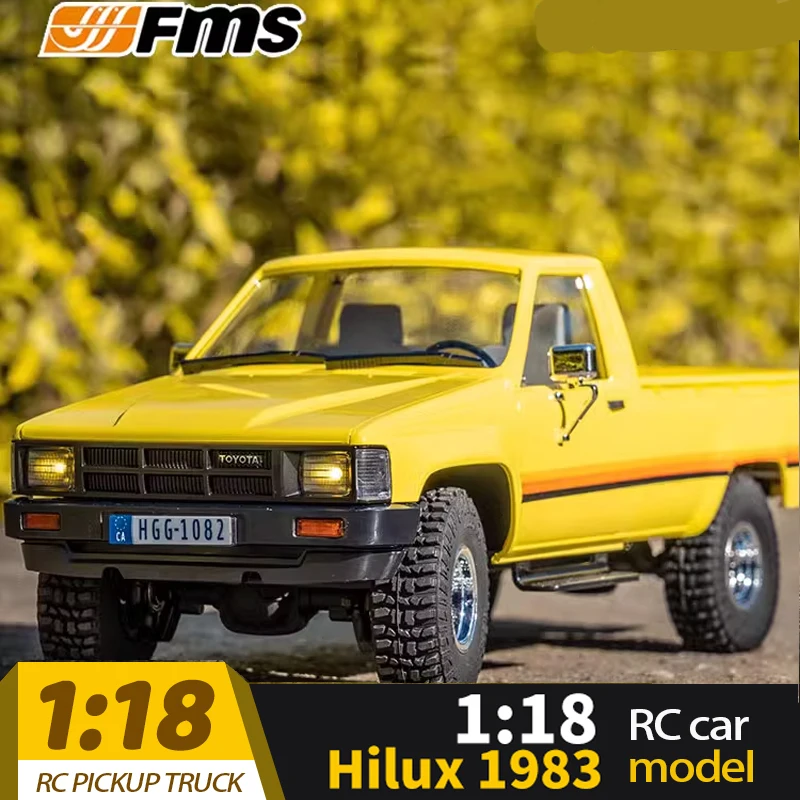 Модель автомобиля FMS 1/18 4WD с пластиковой оболочкой, модель Hilux 1983, внедорожник, пикап, электрические игрушки, радиоуправляемая машина, фотоподарок
Модель автомобиля FMS 1/18 4WD с пластиковой оболочкой, модель Hilux 1983, внедорожник, пикап, электрические игрушки, радиоуправляемая машина, фотоподарок