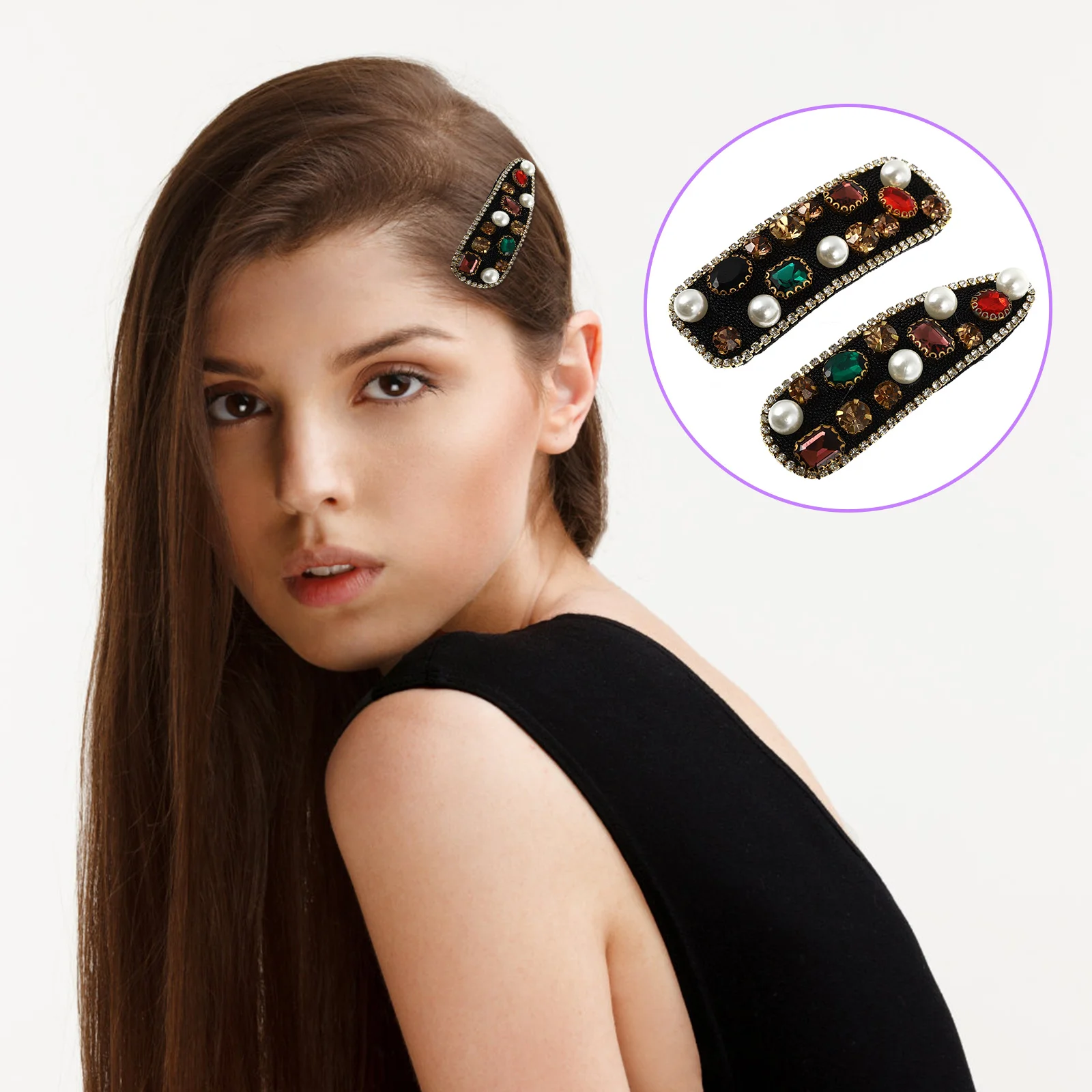 for Students Ladies Hair Accessories Attractive Hair Clips 2Pcs Colorful Rhinestone Hairpins
for Students Ladies Hair Accessories Attractive Hair Clips 2Pcs Colorful Rhinestone Hairpins