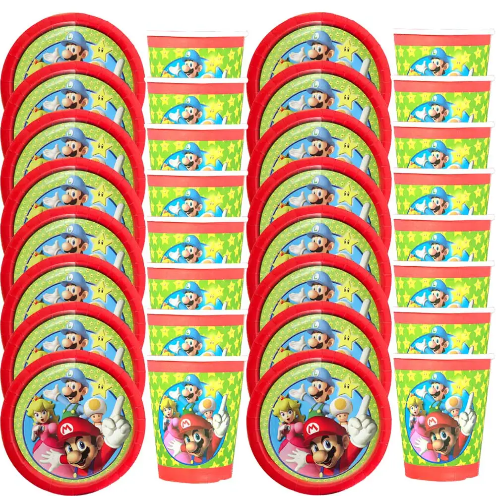 Super Marios Party Supplies Disposable Tableware Set Cup Plate Napkin Marios Balloon Banner For Kids Birthday Party Decoration
Super Marios Party Supplies Disposable Tableware Set Cup Plate Napkin Marios Balloon Banner For Kids Birthday Party Decoration
