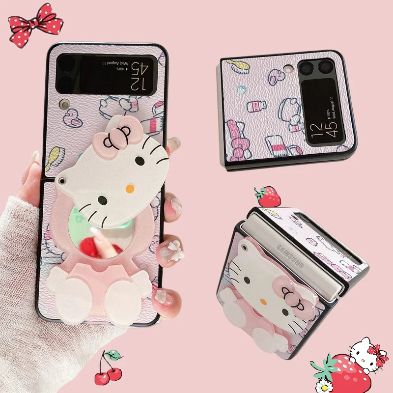 Kawaii Sanrio Hello Kitty Phone Case for Samsung Galaxy Z Flip 3 4 Folding Screen Girl Cartoon PC Protective Case with Mirror
Kawaii Sanrio Hello Kitty Phone Case for Samsung Galaxy Z Flip 3 4 Folding Screen Girl Cartoon PC Protective Case with Mirror