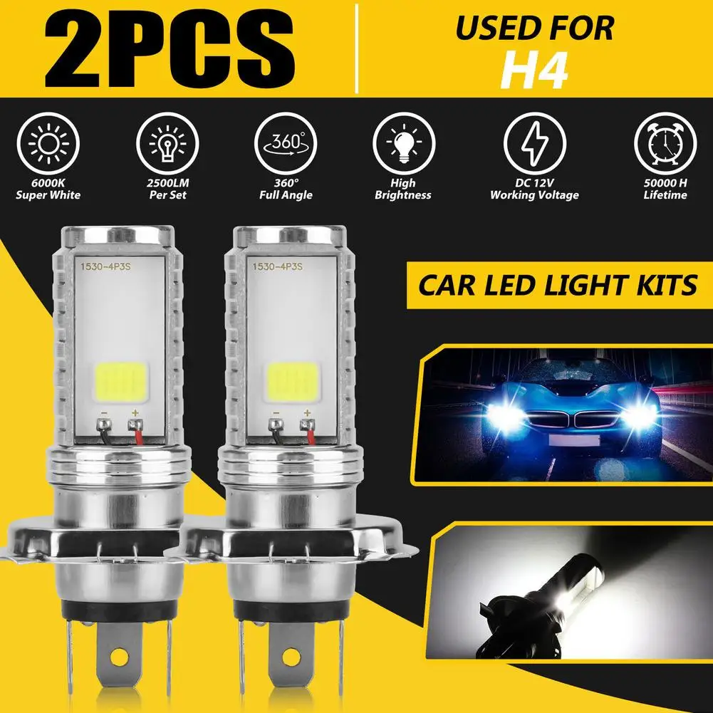 2Pcs H4 LED Bulb Super Bright Headlight Kit 360-degree Full-angle Lighting Headlight Kit High/low Beam Bulb High-Power 6000k
2Pcs H4 LED Bulb Super Bright Headlight Kit 360-degree Full-angle Lighting Headlight Kit High/low Beam Bulb High-Power 6000k