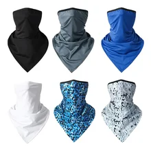 Summer Breathable Mesh Face Cover Hunting Cycling Bandana Sport Half Mask Neck Tube Running Hiking Skiing Triangle Warmer Scarf