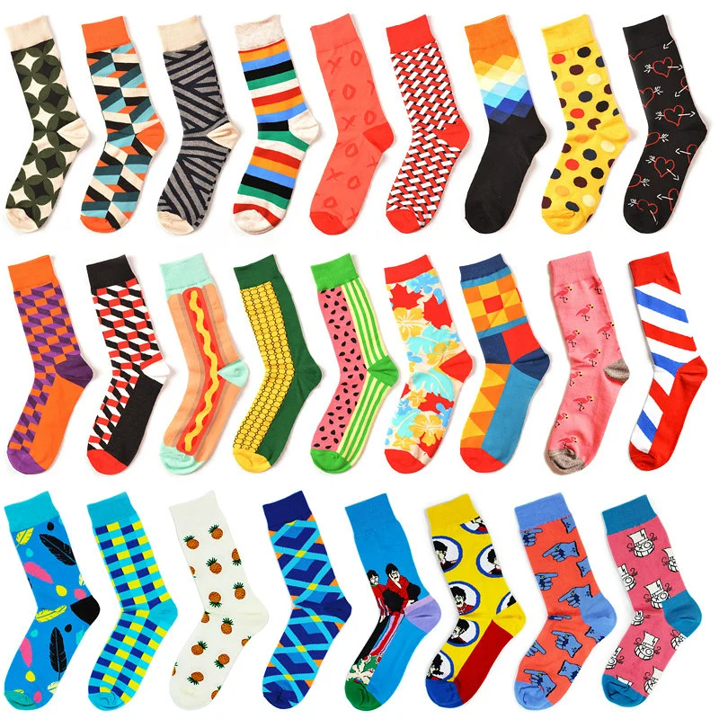 Peonfly Novelty Arrived Men Funny Casual Fruit Geometry Printing Happy Socks Cotton Chaussettes Homme
Peonfly Novelty Arrived Men Funny Casual Fruit Geometry Printing Happy Socks Cotton Chaussettes Homme