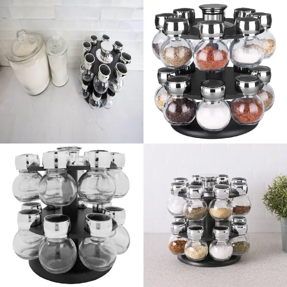 with 3 Large Containers. Extraordinary Black Steel Rotating Condiment Organizer - Creative Spice Rack with 3 High Capacity Conta
with 3 Large Containers. Extraordinary Black Steel Rotating Condiment Organizer - Creative Spice Rack with 3 High Capacity Conta