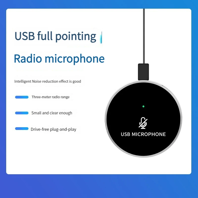 Desktop USB Radio Microphone Conference Speakerphone Speaker 360° Omnidirectional PC Computer Condenser Mic for PC Laptop
Desktop USB Radio Microphone Conference Speakerphone Speaker 360° Omnidirectional PC Computer Condenser Mic for PC Laptop