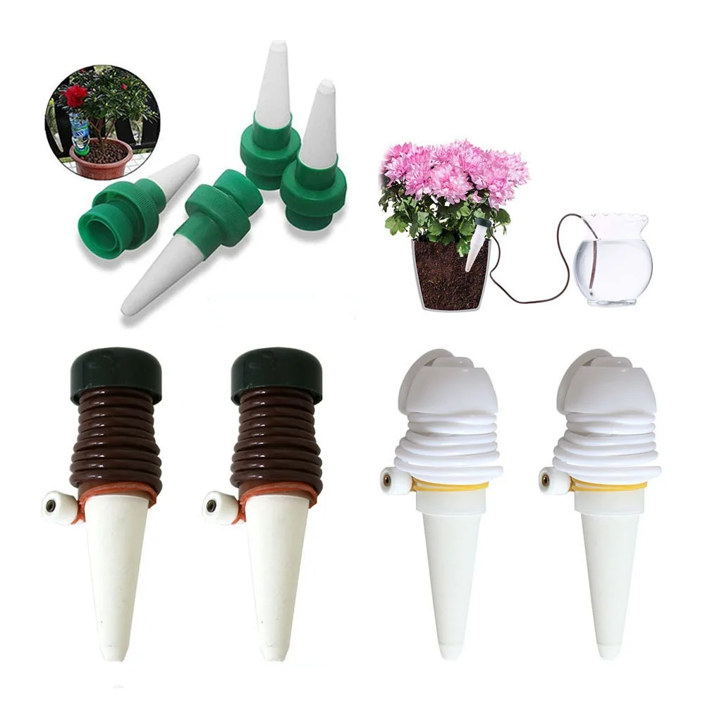 4Pcs Ceramic Self Watering Spikes Automatic Plant Drip Irrigation Water Stake for Garden Vegetable Garden Drip Watering System
4Pcs Ceramic Self Watering Spikes Automatic Plant Drip Irrigation Water Stake for Garden Vegetable Garden Drip Watering System