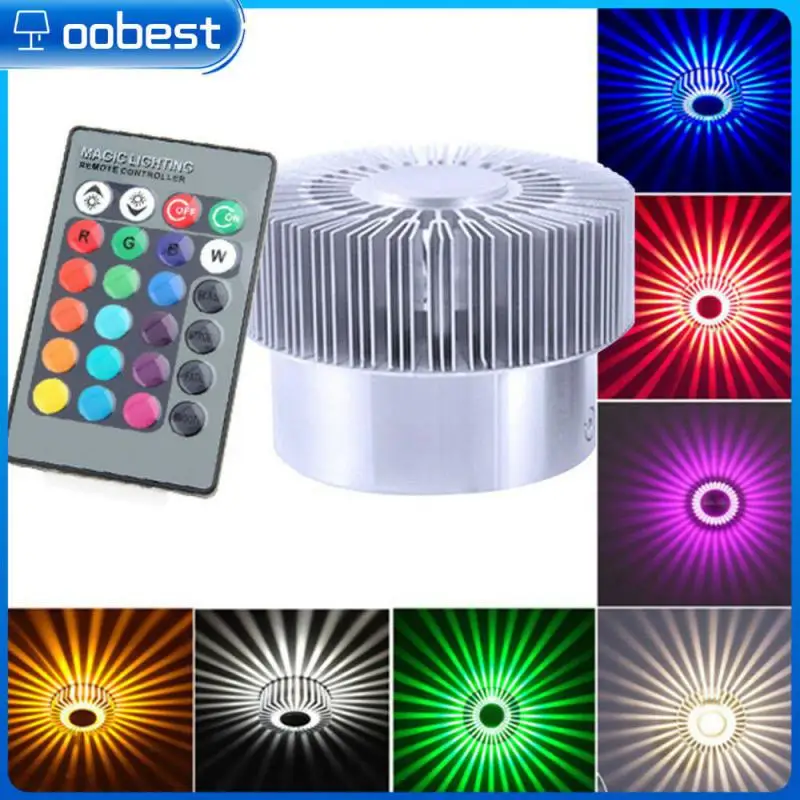 

LED Wall Light Home Living Room Colorful RGB Sun Flower Wall Lamp Surface Install LED Light Luminaire Lighting Wall Lamps