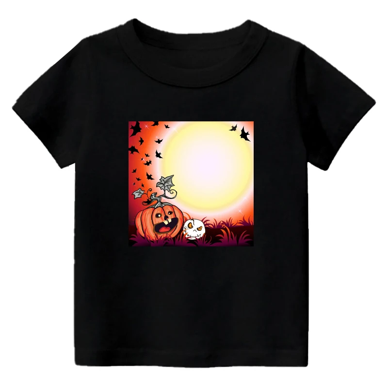 Spring And Summer New Boys And Girls Clothing Halloween Cute Pumpkin Head Grimace Print T-Shirt Comfortable Home Short-Sleeved
Spring And Summer New Boys And Girls Clothing Halloween Cute Pumpkin Head Grimace Print T-Shirt Comfortable Home Short-Sleeved
