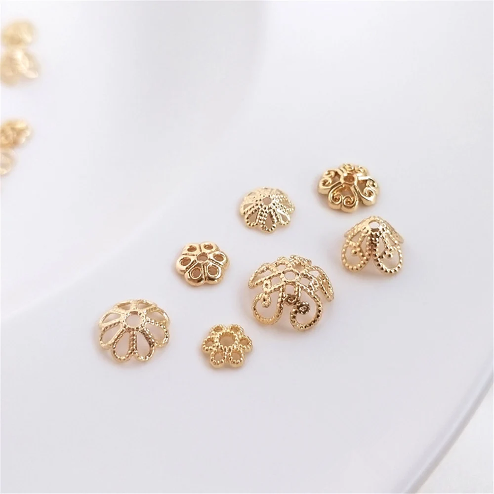 14K Gold Plating Hollow out flower holder hat bead holder bead DIY string first jewelry bracelet bead scattered bead accessories
14K Gold Plating Hollow out flower holder hat bead holder bead DIY string first jewelry bracelet bead scattered bead accessories