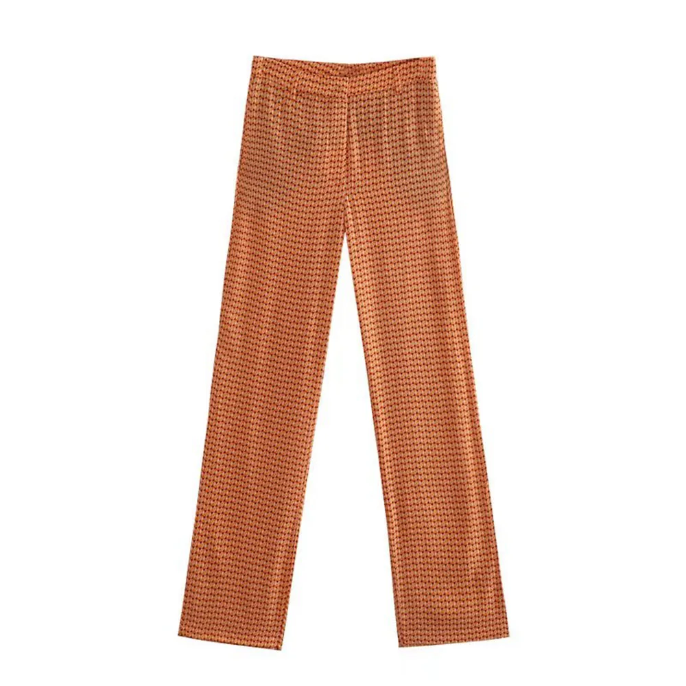 ZATRHMBM Female clothing new fashion Vintage geometric print straight pant zipper access control loose Women trousers high waist
ZATRHMBM Female clothing new fashion Vintage geometric print straight pant zipper access control loose Women trousers high waist