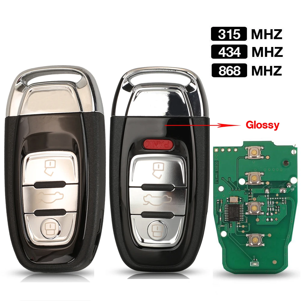 jingyuqin Remote Key Keyless 3/4 BTN 315/433/868MHZ 8T0 959 754C For Audi Q5 A4L A5 A6 A7 A8 RS4 RS5 S4 S5 Glossy New Design 
jingyuqin Remote Key Keyless 3/4 BTN 315/433/868MHZ 8T0 959 754C For Audi Q5 A4L A5 A6 A7 A8 RS4 RS5 S4 S5 Glossy New Design