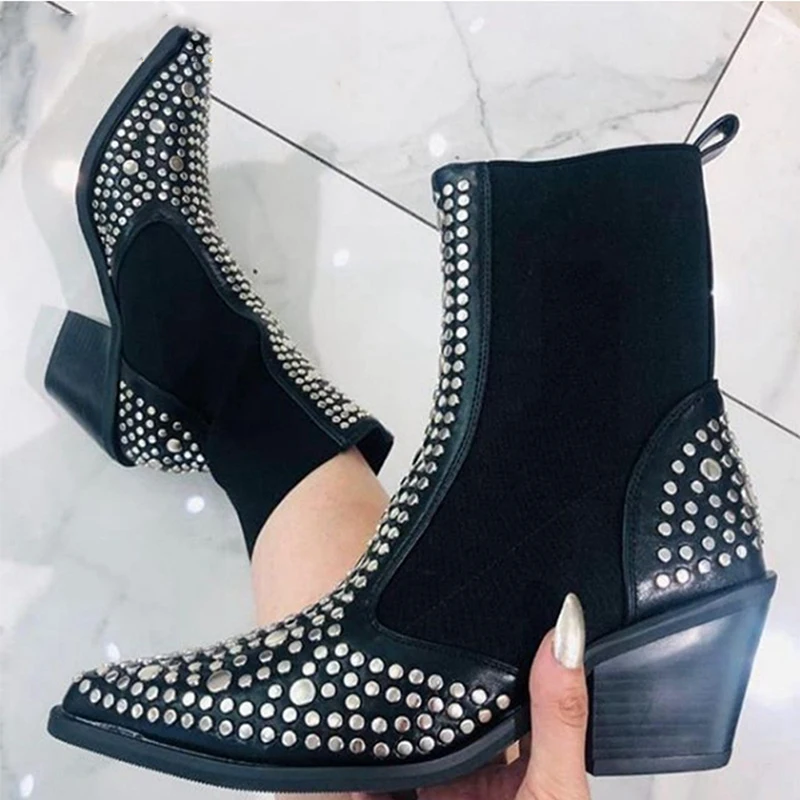 Comemore Women Chelsea Boots Women's Classic Rivets Motorcycle Boots Woman Autumn Winter Gress Shoes Female Mid Heel Footwear 41
Comemore Women Chelsea Boots Women's Classic Rivets Motorcycle Boots Woman Autumn Winter Gress Shoes Female Mid Heel Footwear 41