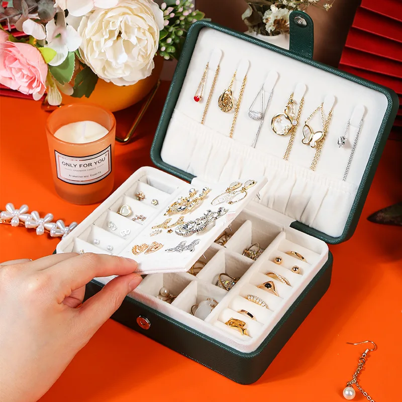 Newly PU Travel Storage Casket Green Jewelry Box For Women Watch Creative Portable Earrings Neckalce Ring Small Romantic Box
Newly PU Travel Storage Casket Green Jewelry Box For Women Watch Creative Portable Earrings Neckalce Ring Small Romantic Box