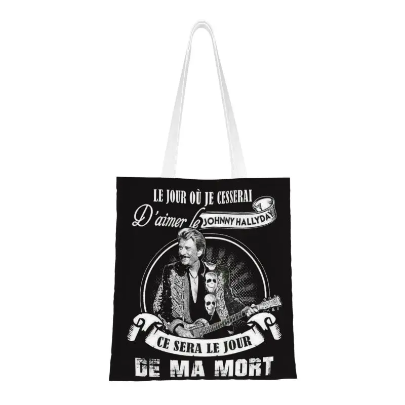 Johnny Hallyday French Singer Grocery Shopping Bags Custom Printing Canvas Shopper Tote Shoulder Bags Heavy Metal Rock Handbag
Johnny Hallyday French Singer Grocery Shopping Bags Custom Printing Canvas Shopper Tote Shoulder Bags Heavy Metal Rock Handbag