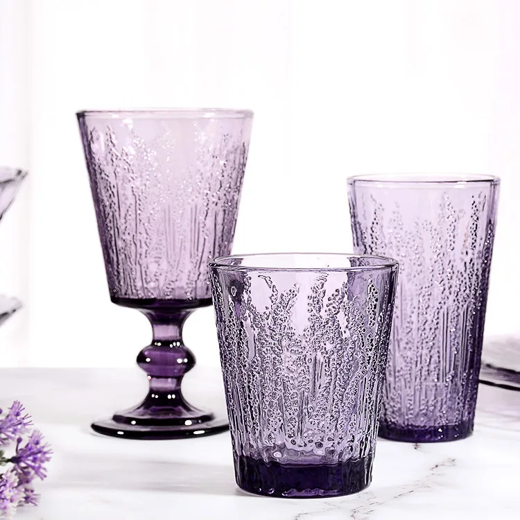 Medieval Glass Pressed Pigment Glass Lavender Purple Glass Gift Thickened Goblet Creative Red Wine Glass coffee mug wine goblet
Medieval Glass Pressed Pigment Glass Lavender Purple Glass Gift Thickened Goblet Creative Red Wine Glass coffee mug wine goblet