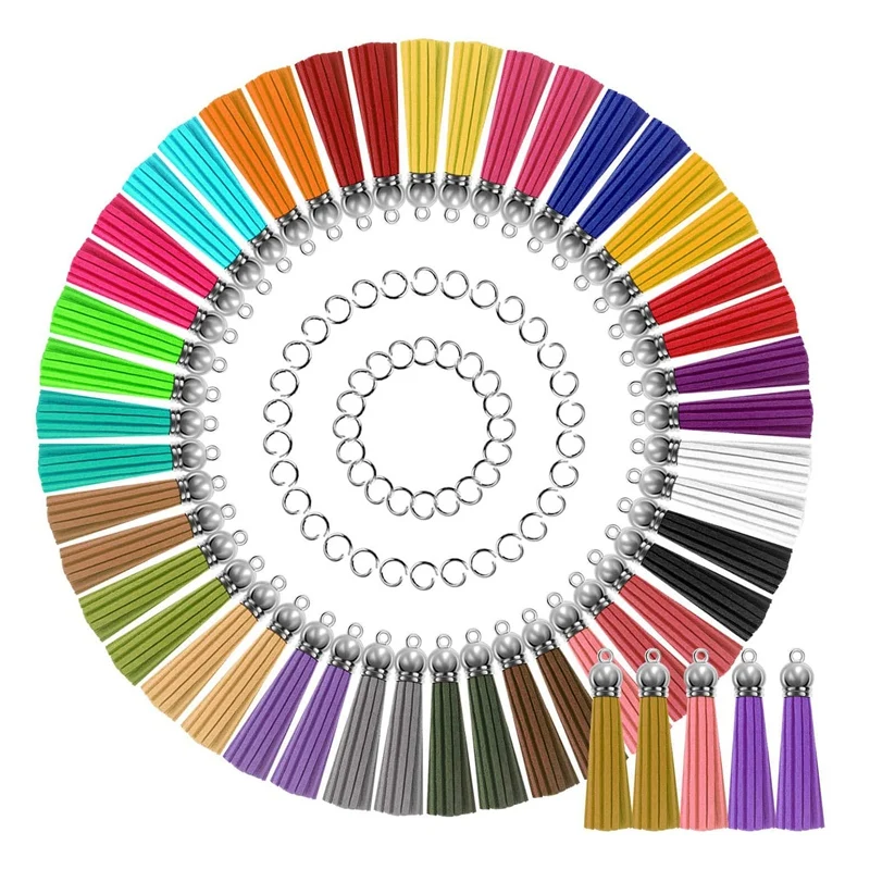 Tassels For Jewelry Making, 50Pcs PU Leather Tassel Keychain Charms Bulk With 50Pcs Jump Rings For Jewelry Making
Tassels For Jewelry Making, 50Pcs PU Leather Tassel Keychain Charms Bulk With 50Pcs Jump Rings For Jewelry Making