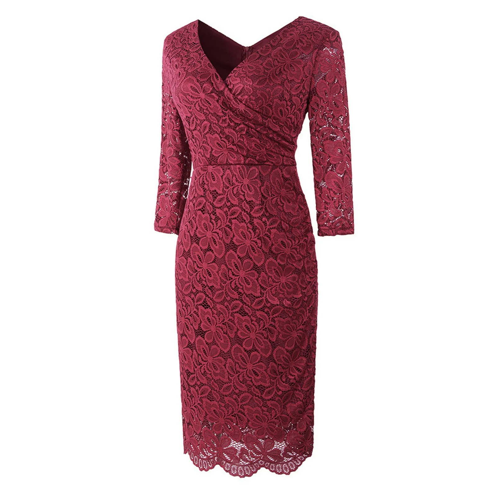 Women's Dresses Retro V-neck 3/4 Sleeve Irregular Hem Floral Lace Slim Evening Mini Dress Cocktail Prom Party Dresses Vestidos
Women's Dresses Retro V-neck 3/4 Sleeve Irregular Hem Floral Lace Slim Evening Mini Dress Cocktail Prom Party Dresses Vestidos