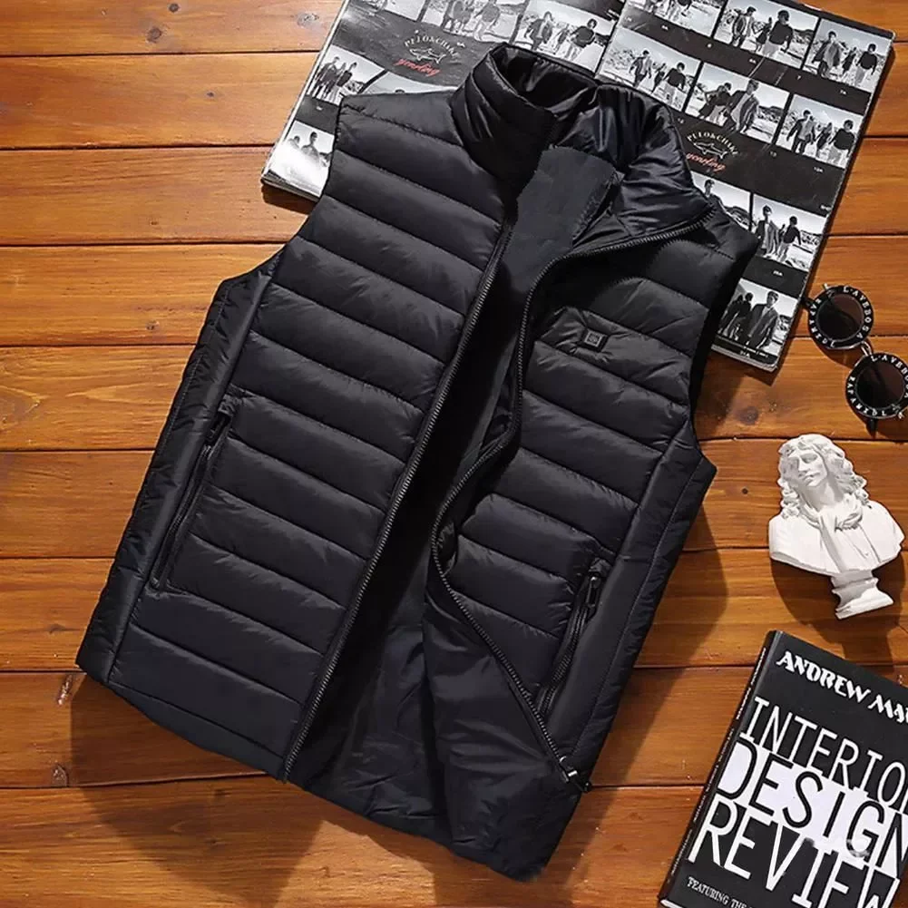 NEW IN Men USB Heating Jacket Sleeveless Vest Winter Fashion Male Cotton-Padded Heating Vest Collar Thicken Waistcoats
NEW IN Men USB Heating Jacket Sleeveless Vest Winter Fashion Male Cotton-Padded Heating Vest Collar Thicken Waistcoats