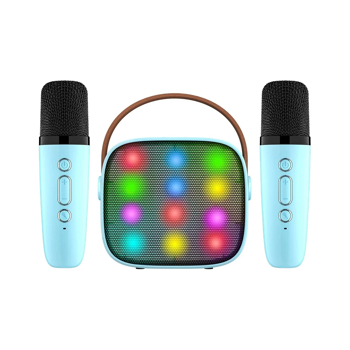 Mini Karaoke Machine with 2 Wireless Microphones for Kids Adults, 18 Pre-Loaded Songs, Portable Bluetooth, Blue
Mini Karaoke Machine with 2 Wireless Microphones for Kids Adults, 18 Pre-Loaded Songs, Portable Bluetooth, Blue