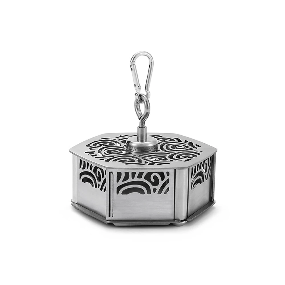 Магнитная коробка для благовоний от комаров, портативная коробка для благовоний для отдыха на открытом воздухе, в корпусе из нержавеющей ст...