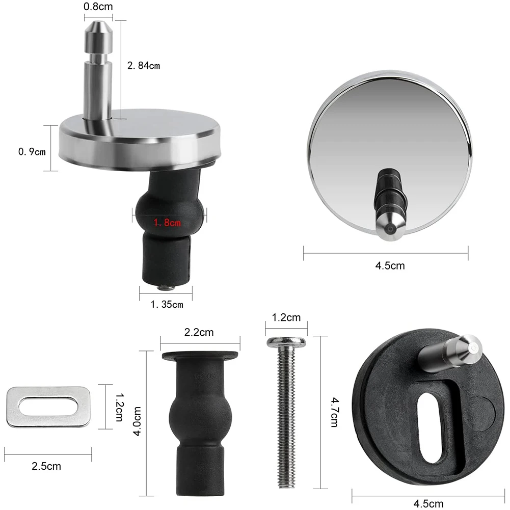 2x Toilet Seat Hinges Stable Stainless Steel + Plastic Strong Heavy Duty Release Quick Replacement Spare Parts
2x Toilet Seat Hinges Stable Stainless Steel + Plastic Strong Heavy Duty Release Quick Replacement Spare Parts