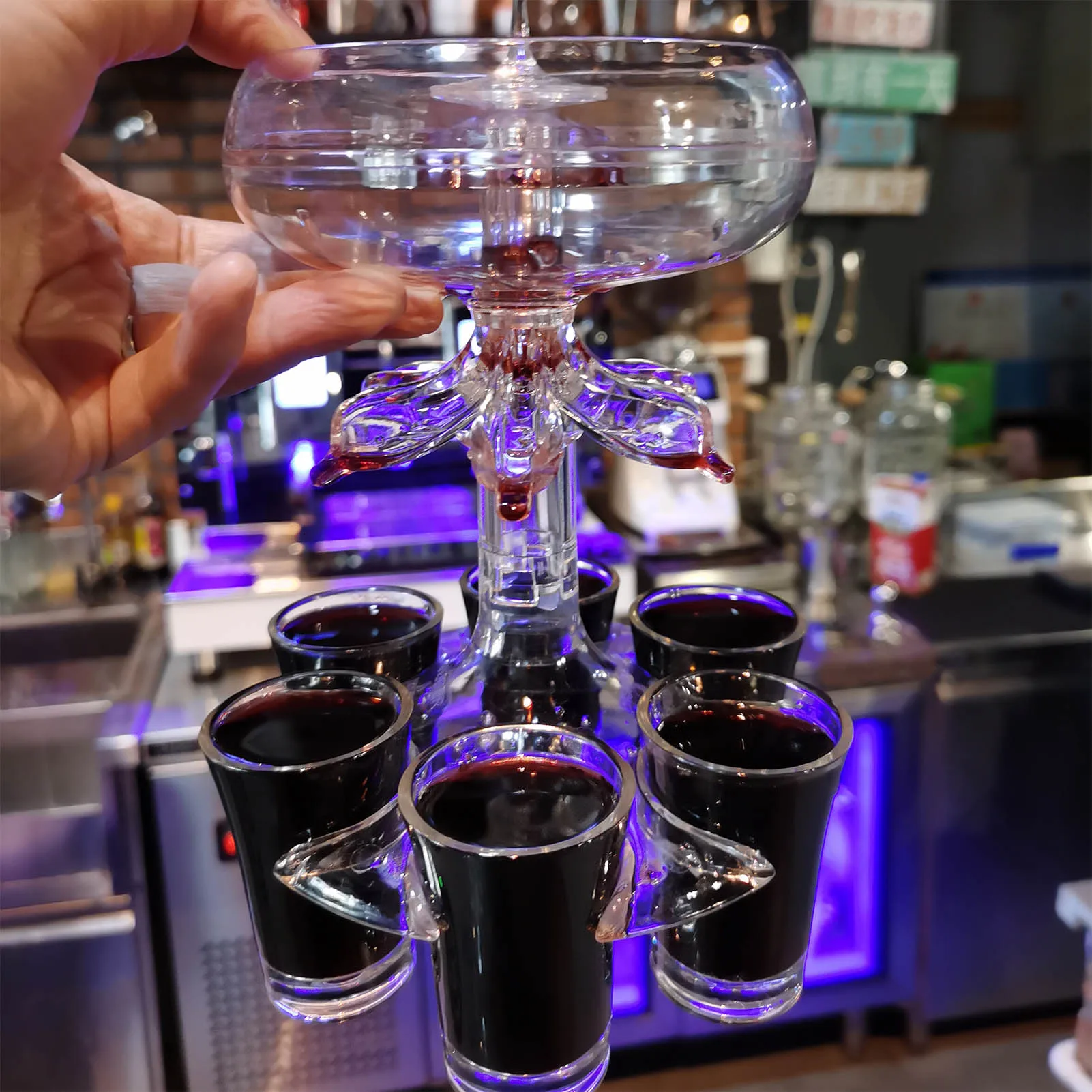 6 Shot Liquor Dispenser Glass Wine Whisky Beer Dispenser Holder Alcohol Dispenser Station for Liquor Beverage Liquor Whiskey
6 Shot Liquor Dispenser Glass Wine Whisky Beer Dispenser Holder Alcohol Dispenser Station for Liquor Beverage Liquor Whiskey
