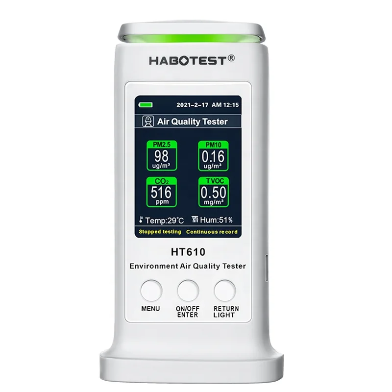 HABOTEST 6 in1 Air Quality Tester Co2 Sensor Carbon Dioxide PM2.5 PM10 VOCs Temperature Humidity Detector Meter for Home HT610
HABOTEST 6 in1 Air Quality Tester Co2 Sensor Carbon Dioxide PM2.5 PM10 VOCs Temperature Humidity Detector Meter for Home HT610
