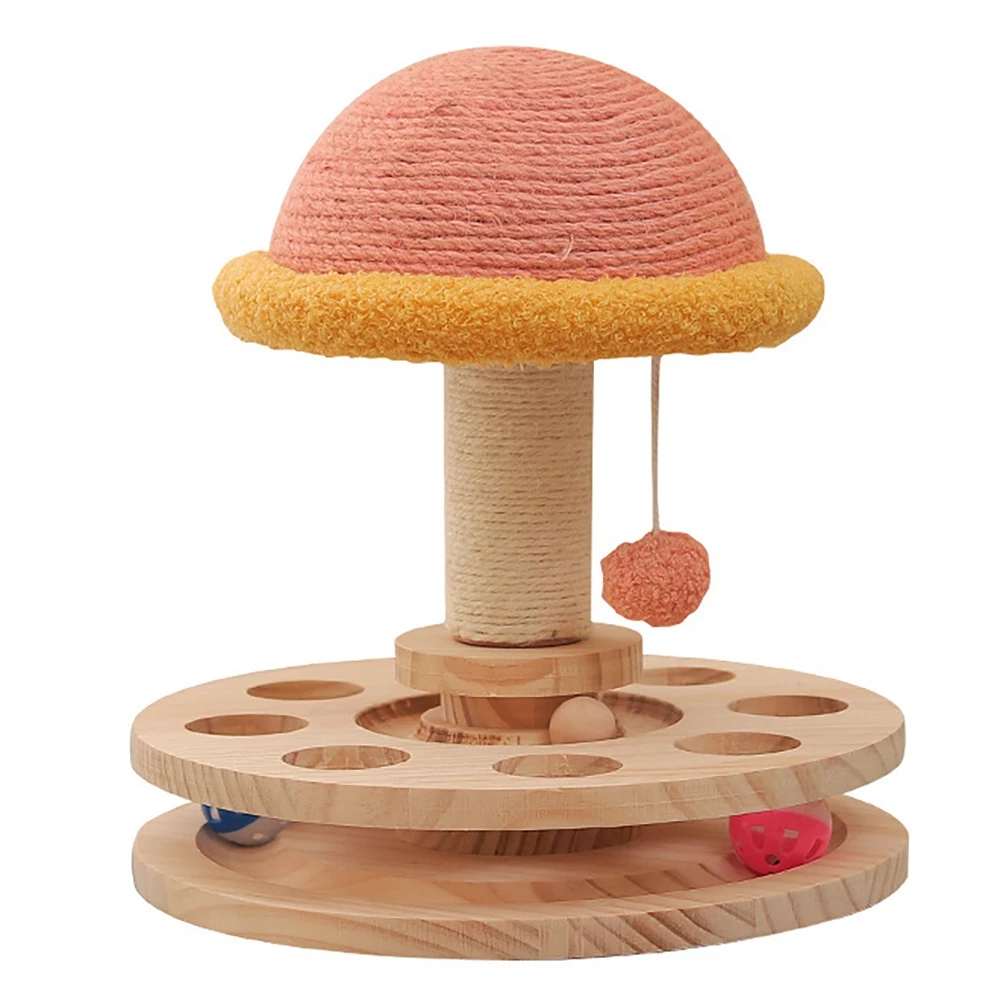 Wooden Track Balls Turntable Mushroom Cat Tree 2 in 1 Interactive Cat Toy Balls Fun for Cats and Kitten A
Wooden Track Balls Turntable Mushroom Cat Tree 2 in 1 Interactive Cat Toy Balls Fun for Cats and Kitten A