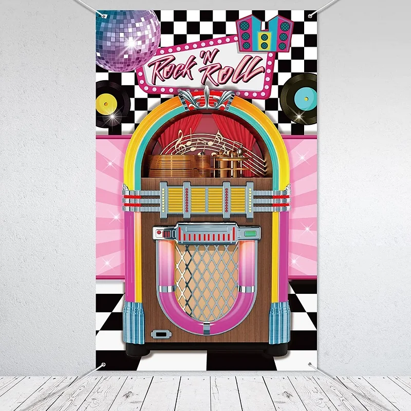 Фотофон Juke Box вырез рок-н-ролл дверь Обложка для 1950-х годов тема День Рождения загадка Фотофон баннер
Фотофон Juke Box вырез рок-н-ролл дверь Обложка для 1950-х годов тема День Рождения загадка Фотофон баннер