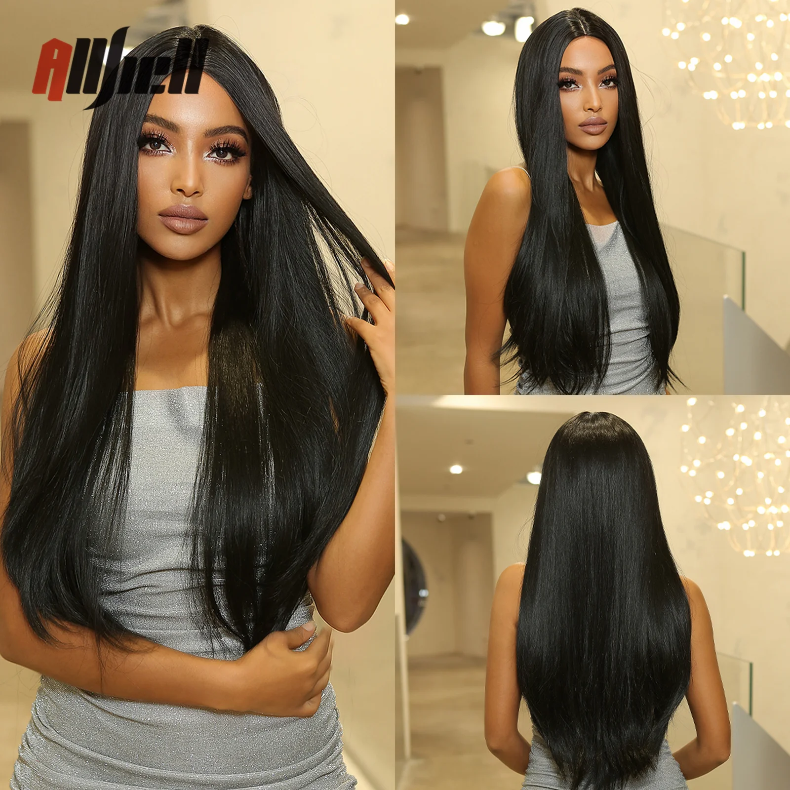 Long Straight Synthetic Wig Dark Black Natural Hair Middle Part Wigs Heat Resistant Fiber Cosplay Daily Wigs for Black Women
Long Straight Synthetic Wig Dark Black Natural Hair Middle Part Wigs Heat Resistant Fiber Cosplay Daily Wigs for Black Women