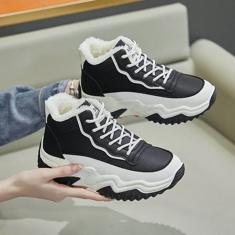 Winter Women's Platform Shoes New Keep Warm Plus Velvet Lace Up Cotton Shoes for Women Outdoor Casual Increase Height Sneakers
Winter Women's Platform Shoes New Keep Warm Plus Velvet Lace Up Cotton Shoes for Women Outdoor Casual Increase Height Sneakers