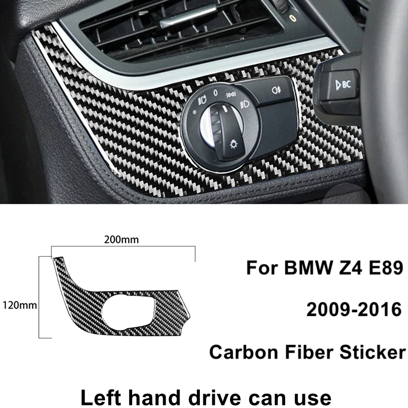 For BMW Z4 E89 2009-2016 Black Carbon Fiber Stickers Headlight Switch Button Panel Cover Trim Styling Interior Car Accessories
For BMW Z4 E89 2009-2016 Black Carbon Fiber Stickers Headlight Switch Button Panel Cover Trim Styling Interior Car Accessories