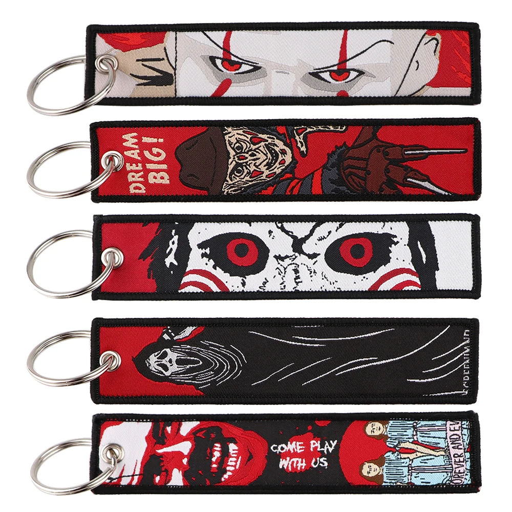 Halloween Horror Movie Theme Keychain for Motorcycles Key Rings Key Fobs Holder Embroidery Key Tag Decorative Accessories
Halloween Horror Movie Theme Keychain for Motorcycles Key Rings Key Fobs Holder Embroidery Key Tag Decorative Accessories